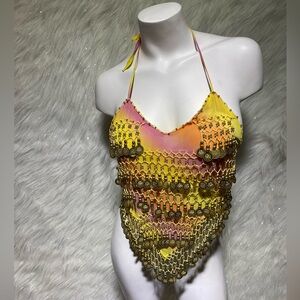 Bohemian gypsy hippy coin jingle shirt festival costume